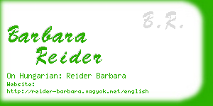 barbara reider business card